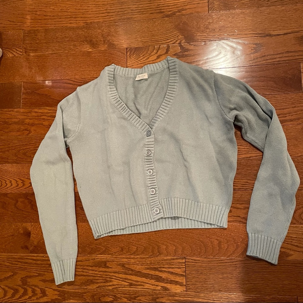 brandy Melville sea green cardigan